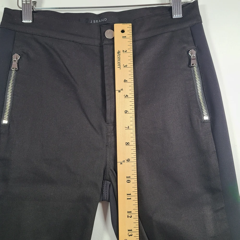 J Brand Black Trousers with Zipper Accents Size 26 - Picture 3 of 10